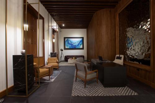 Χώρος καθιστικού στο Nueve 25 Hotel Boutique