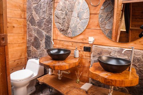 Koupelna v ubytování Sisuma Ecolodge