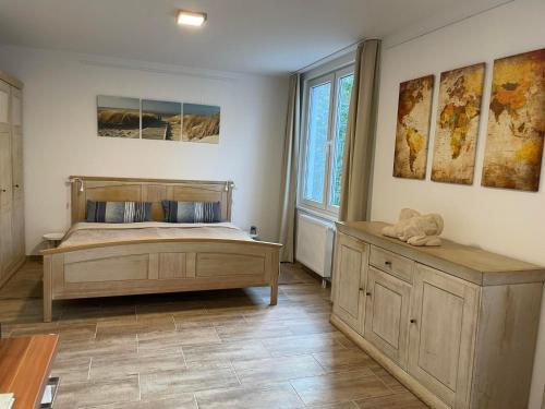 Letto o letti in una camera di Tolles Apartment in idyllischer ruhiger Lage