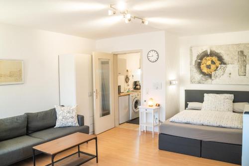 Ruang duduk di Apartment und WG-Doppelzimmer Sonnenhalde