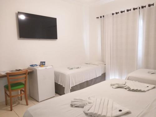 Katil atau katil-katil dalam bilik di Hotel Estrela Mares