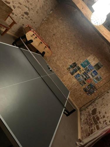 an overhead view of a refrigerator in a kitchen at La Boriette du Rougier in Montlaur