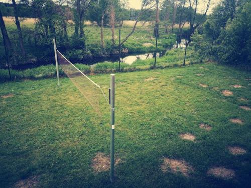 a net in the middle of a field at .... chillout między Łodzią a Warszawą in Nieborów