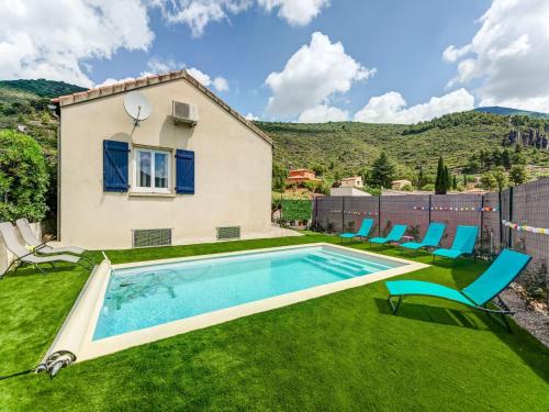Beautiful holiday home in Roquebrun with swimming pool