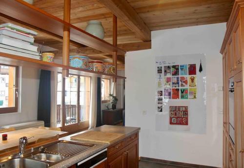 Kuchyň nebo kuchyňský kout v ubytování Ferienwohnung Scaletta