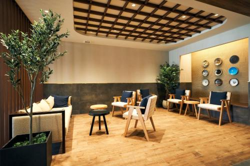 Area soggiorno di Rakuten STAY Kokura Station Family Room