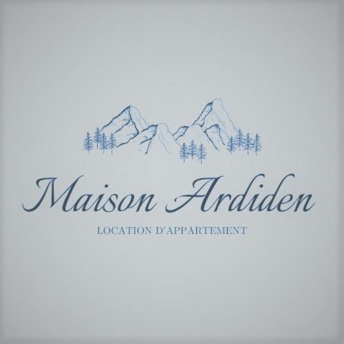 a sketch of a mountain logo at Maison Ardiden in Luz-Saint-Sauveur