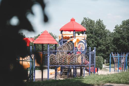 a childrens playground with a roller coaster at Verblijfpark Ardinam in Olloy-sur-Viroin