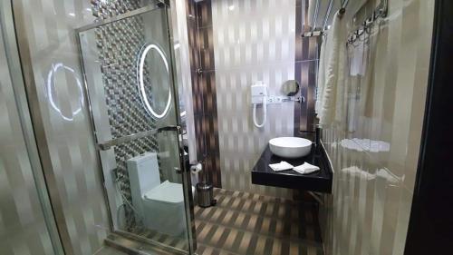 Koupelna v ubytování Indico Executivo Hotel