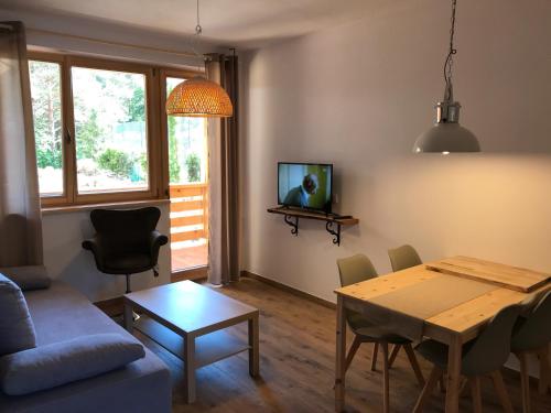 Televisyen dan/atau pusat hiburan di Bałtyk Apartamenty Poddąbie