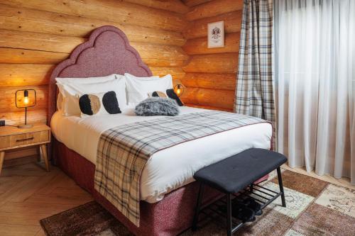 Кровать или кровати в номере Chalet Rozmarin Predeal