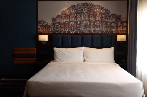Postel nebo postele na pokoji v ubytování Holiday Inn Express & Suites Jaipur Gopalpura by IHG