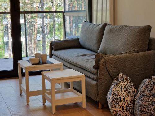 Χώρος καθιστικού στο Apartament na Wydmach Shelter