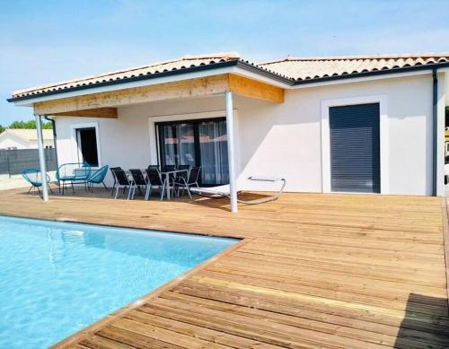L'Océane Villa 8 pers. PISCINE CLIM WIFI océan