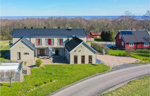 an aerial view of a house with a road at Pet Friendly Home In Laholm With Wifi in Laholm