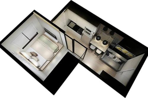 Habitación con vistas a un pequeño apartamento en Madison Park Apartment 1 Bedroom near Central Park Mall, en Yakarta