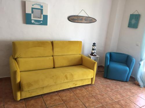 Χώρος καθιστικού στο Casa Leïa Caños de Meca