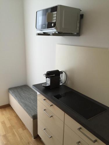 Η κουζίνα ή μικρή κουζίνα στο Apartment Zwenkauer See