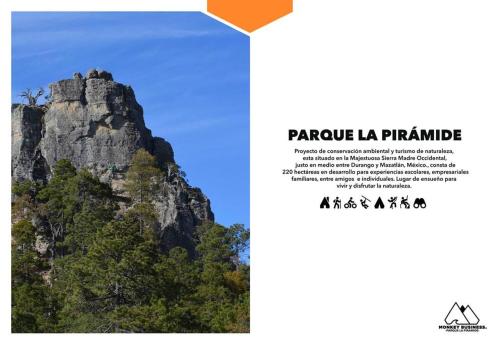 een foto van een rotsachtige berg met bomen bij Hermosa Cabaña de Montaña - Parque La Pirámide 