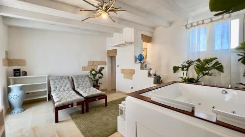 Posezení v ubytování Vico Sauro Apartament