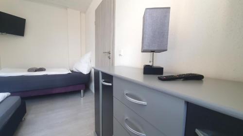 Ένα ή περισσότερα κρεβάτια σε δωμάτιο στο Neuburg New Apartement