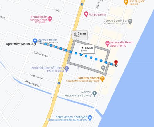 mapa Parku Narodowego Niemiec w obiekcie Apartment Marina 3 w mieście Asprovalta