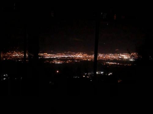 a view of a city lit up at night at Bursa dağ evi in Gürsu