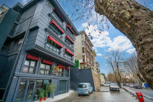 a building on a street with a car parked in front at 216 Bosphorus in Istanbul