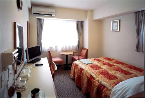 TV a/nebo společenská místnost v ubytování Kochi Ryoma Hotel