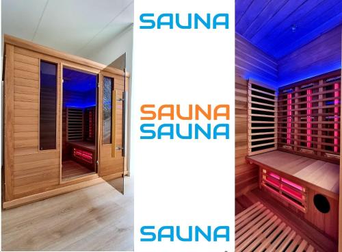 a japanese sauna with the words sauna at Bosfluiter in Halle