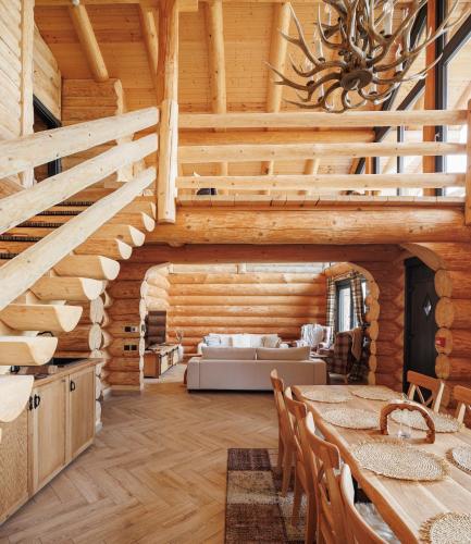 Гостиная зона в Chalet Rozmarin Predeal
