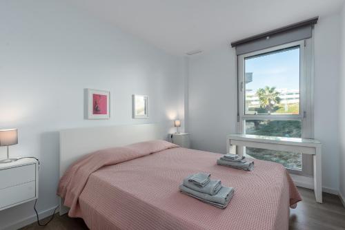 Posteľ alebo postele v izbe v ubytovaní Serenity Collection Appartement 3 chambres Chez Miriam