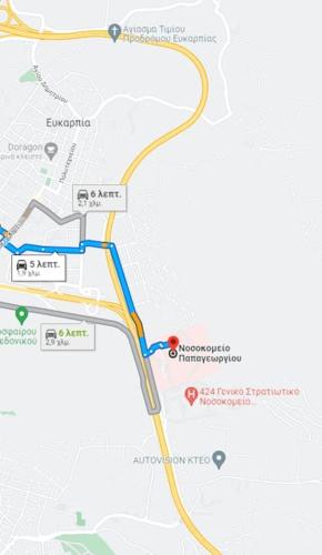 5 min from Papageorgiou Free Indoor Parking