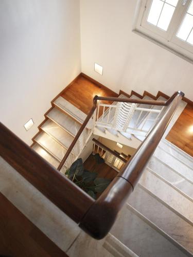 an overhead view of a staircase in a building at Affittacamere Bel Sole in Borghetto di Vara