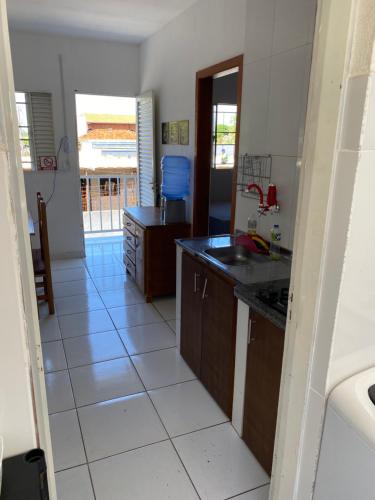 Dapur atau dapur kecil di Residencial pimenta - aluguel temporada - apto mobiliado