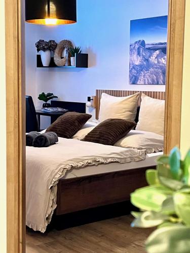 Postel nebo postele na pokoji v ubytování Apartmány na Táloch 107 & 108 Chopok - Juh
