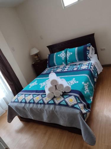 Postel nebo postele na pokoji v ubytování Dulce Hogar