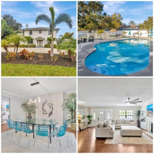 Bazén v ubytování 8 BDRM Mansion. 10 MN to Honeymoon Island Beach nebo v jeho okolí