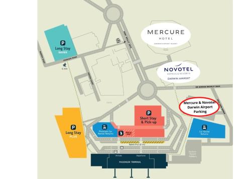 a map of the november redevelopment of the metroplex at Mercure Darwin Airport Resort in Darwin
