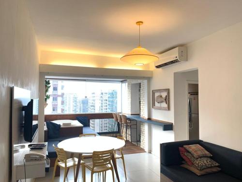Khu vực ghế ngồi tại Real Apartments 254 - Barramares flat 2 quartos de luxo com vista espetacular