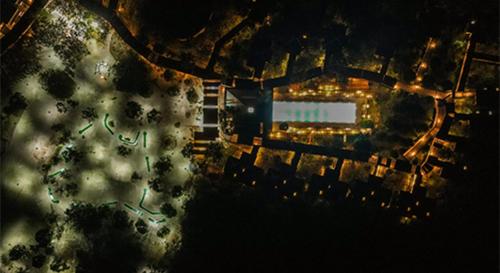 Letecký snímek ubytování Peam Snea Resort