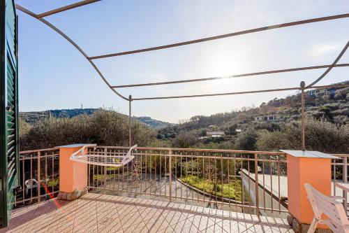 a view from the balcony of a house at Agriturismo Le Mimose in Imperia