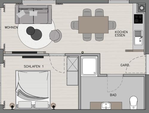 Plano de Apartment Streif LXL