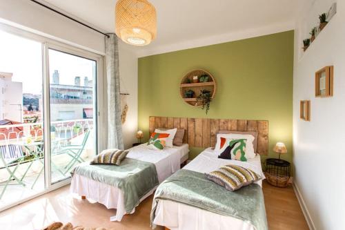 C5 Staywizus - 2 BDR Blvd Carnot - 10 min Palais - AC & Terrace Sea View