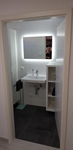 Koupelna v ubytování Klein und fein