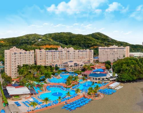 an aerial view of a resort with a pool at Azul Ixtapa All Inclusive Resort in Ixtapa