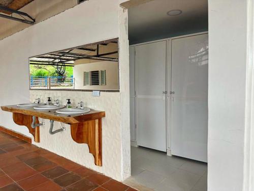 Η κουζίνα ή μικρή κουζίνα στο Hotel Mira Cruz Toro Valle