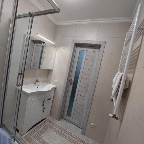 Koupelna v ubytování Apartament lux new