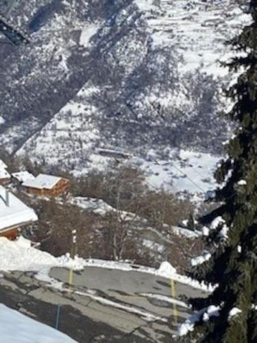 an aerial view of a snow covered mountain at Chalet , Thyon Les Collons, 4 Vallées in Les Collons