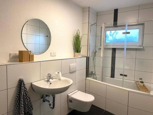 Koupelna v ubytování Ferienwohnung, Fischerbach im Kinzigtal